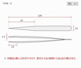 強靭精密ピンセット　DURAX　0