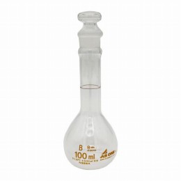 短型メスフラスコ　100mL　JCSS校正付