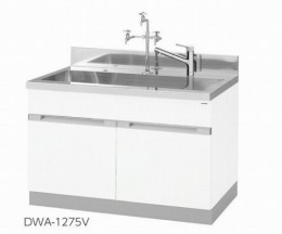 流し台　DWA-1275V　本体シロ